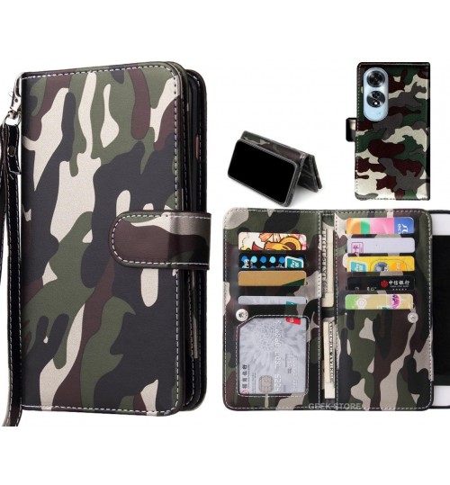 Oppo A60 Case Camouflage Wallet Leather Case