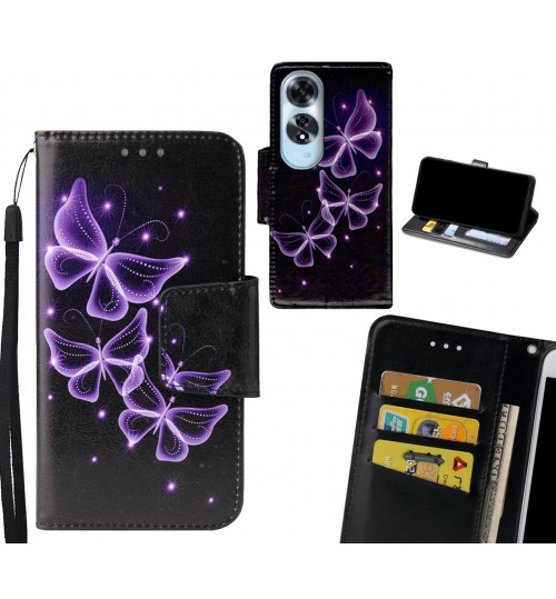 Oppo A60 Case wallet fine leather case printed