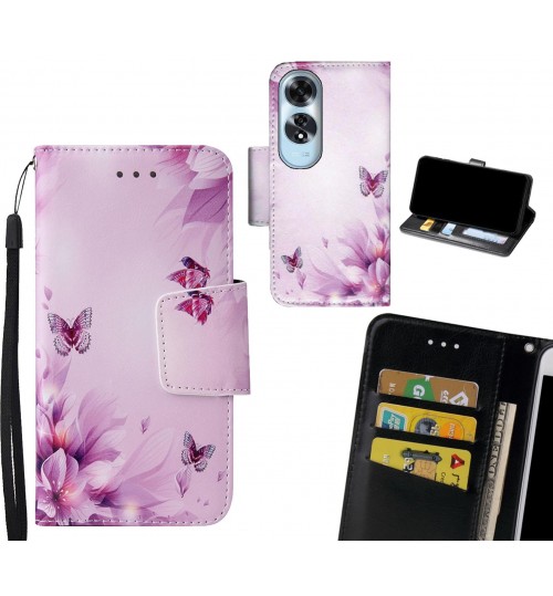 Oppo A60 Case wallet fine leather case printed