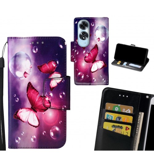 Oppo A60 Case wallet fine leather case printed