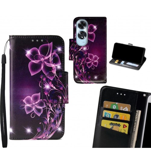 Oppo A60 Case wallet fine leather case printed