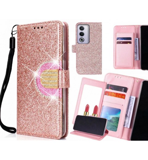 Oppo A3 Pro Case Glaring Wallet Leather Case With Mirror