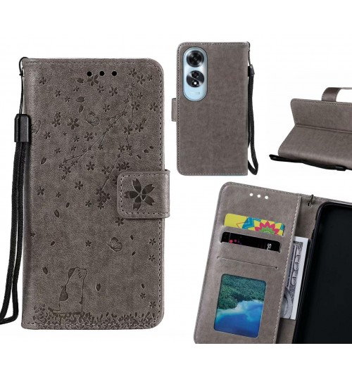 Oppo A60 Case Embossed Wallet Leather Case