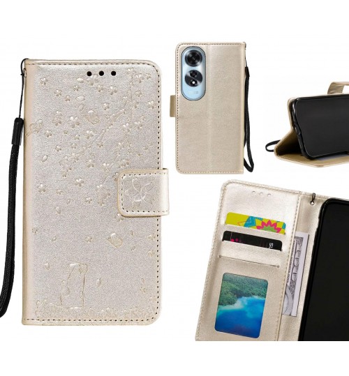 Oppo A60 Case Embossed Wallet Leather Case