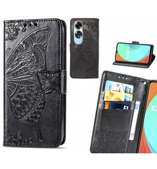 Oppo A60 case Embossed Butterfly Wallet Leather Case