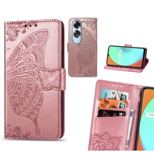 Oppo A60 case Embossed Butterfly Wallet Leather Case