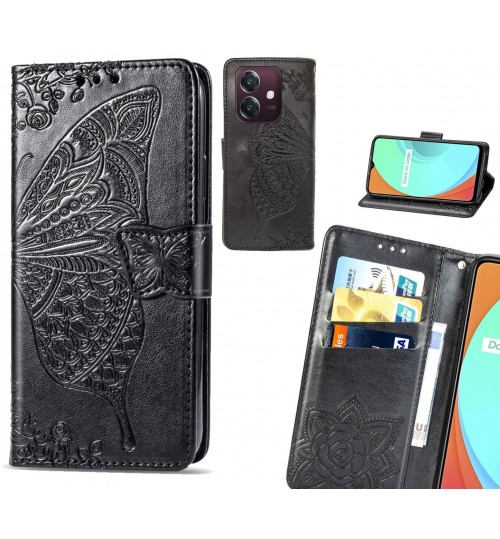 Oppo A3X case Embossed Butterfly Wallet Leather Case