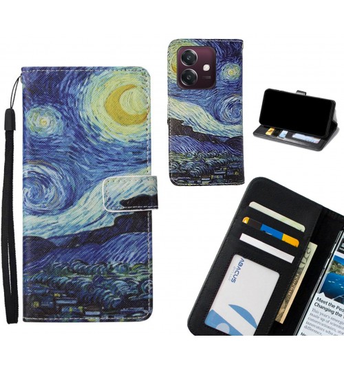 Oppo A3X case leather wallet case van gogh painting