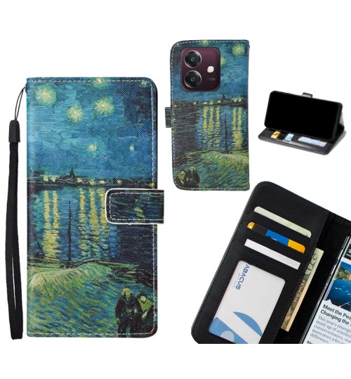 Oppo A3X case leather wallet case van gogh painting