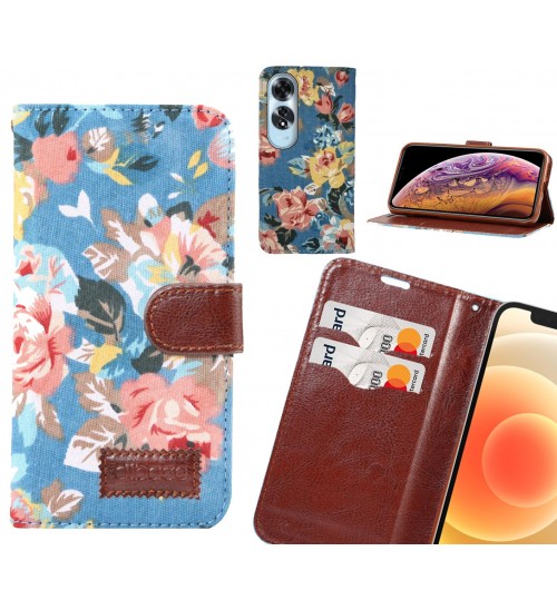 Oppo A60 Case Floral Prints Wallet Case