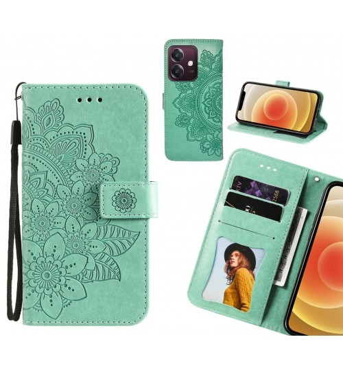 Oppo A3X Case Embossed Floral Leather Wallet case