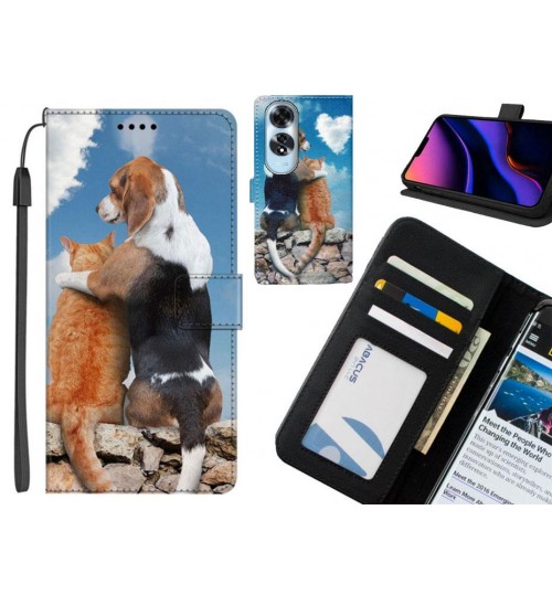 Oppo A60 case leather wallet case printed ID