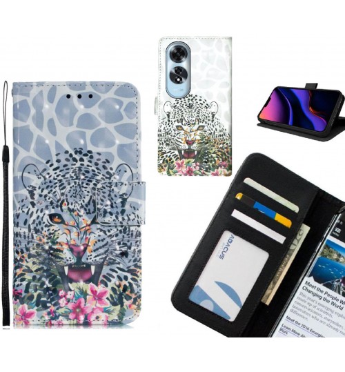 Oppo A60 Case Leather Wallet Case 3D Pattern Printed