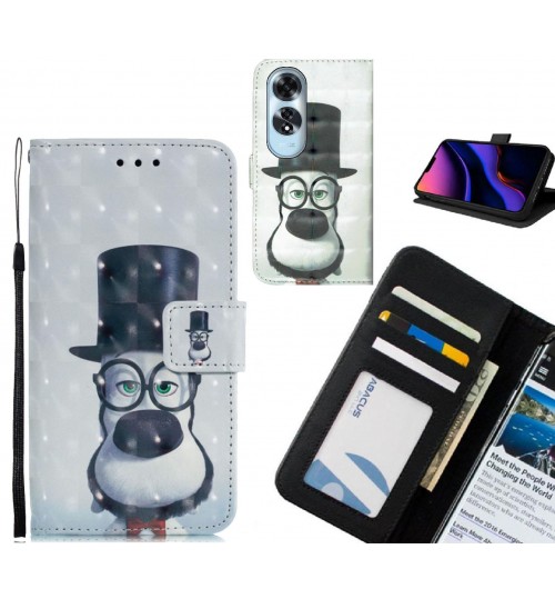 Oppo A60 Case Leather Wallet Case 3D Pattern Printed