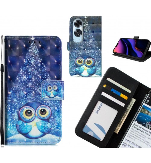 Oppo A60 Case Leather Wallet Case 3D Pattern Printed