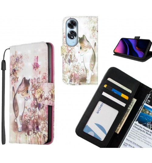 Oppo A60 Case Leather Wallet Case 3D Pattern Printed