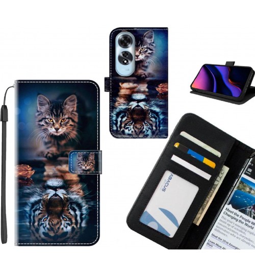 Oppo A60 case leather wallet case printed ID