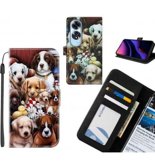 Oppo A60 case leather wallet case printed ID