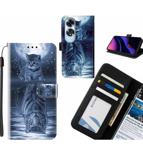 Oppo A60 case leather wallet case printed ID