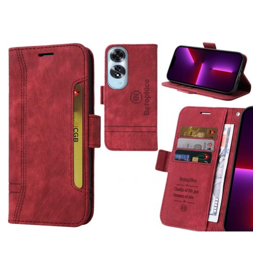 Oppo A60 Case Alcantara 4 Cards Wallet Case