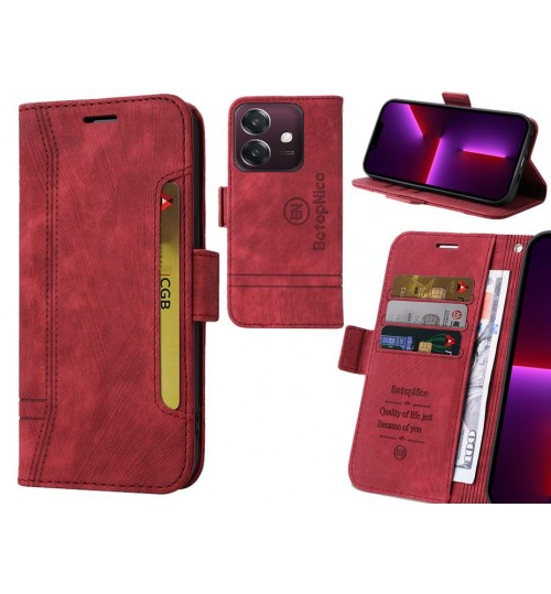 Oppo A3X Case Alcantara 4 Cards Wallet Case