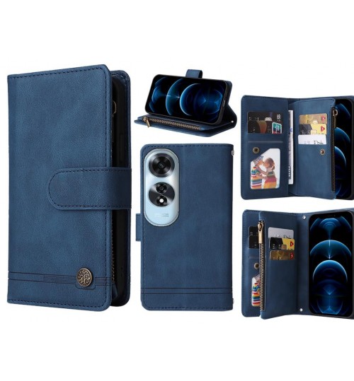 Oppo A60 Case 9 Card Slots Wallet Denim Leather Case