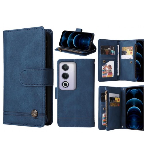 Oppo A3 Pro Case 9 Card Slots Wallet Denim Leather Case