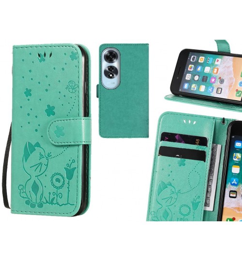 Oppo A60 Case Embossed Wallet Leather Case