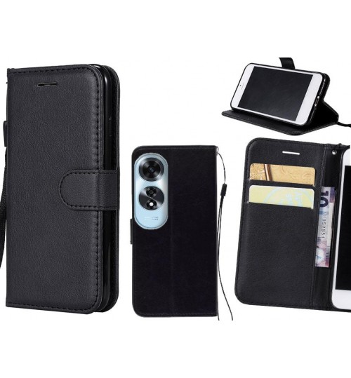 Oppo A60 Case Fine Leather Wallet Case