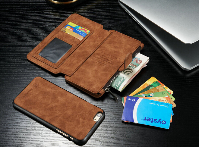 iPhone 5 5s SE detachable wallet leather case