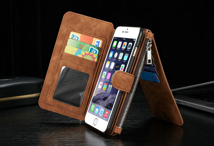 iPhone 5 5s SE detachable wallet leather case