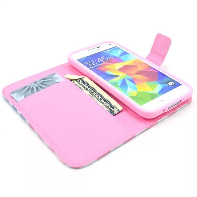 Galaxy S5 MINI case wallet leather case printed