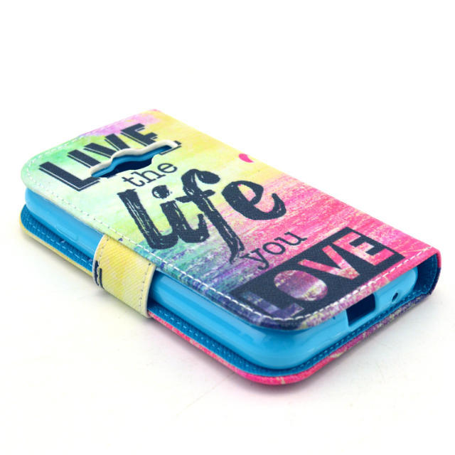 Galaxy ACE 4 NEO case wallet leather case printed