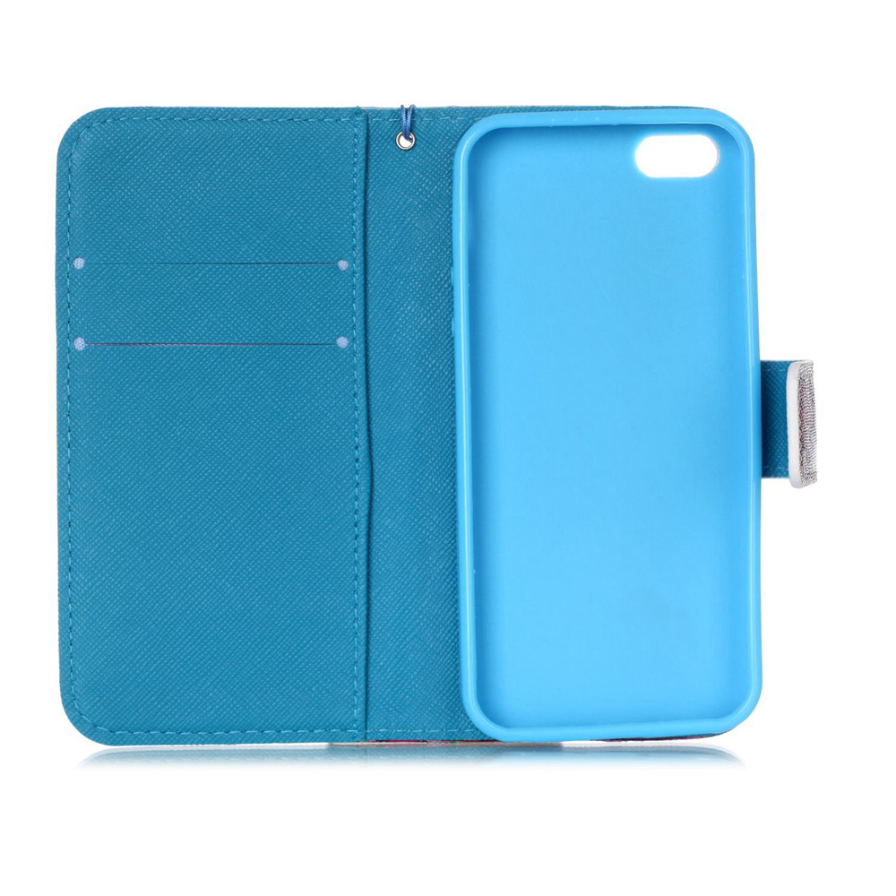 iPhone 5 5s SE case wallet leather case printed