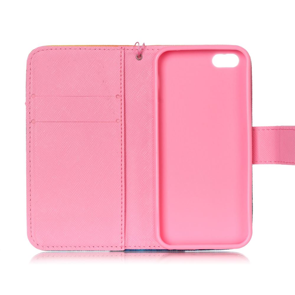 iPhone 5 5s SE case wallet leather case printed