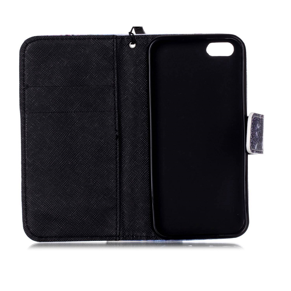 iPhone 5 5s SE case wallet leather case printed