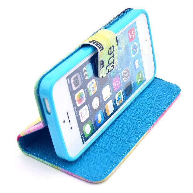 iPhone 5 5s SE case wallet leather case printed