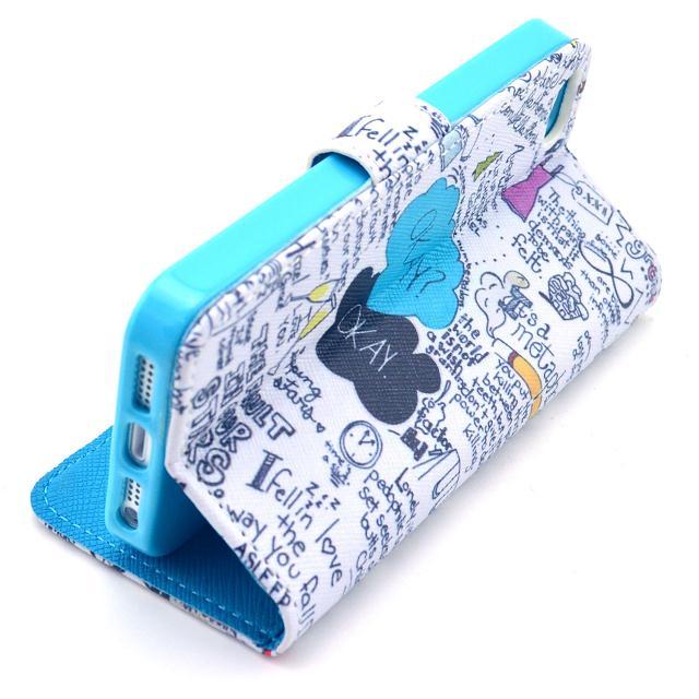 iPhone 5 5s SE case wallet leather case printed