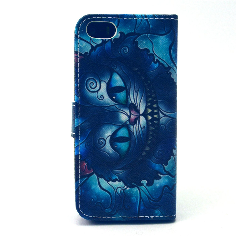 iPhone 5 5s SE case wallet leather case printed