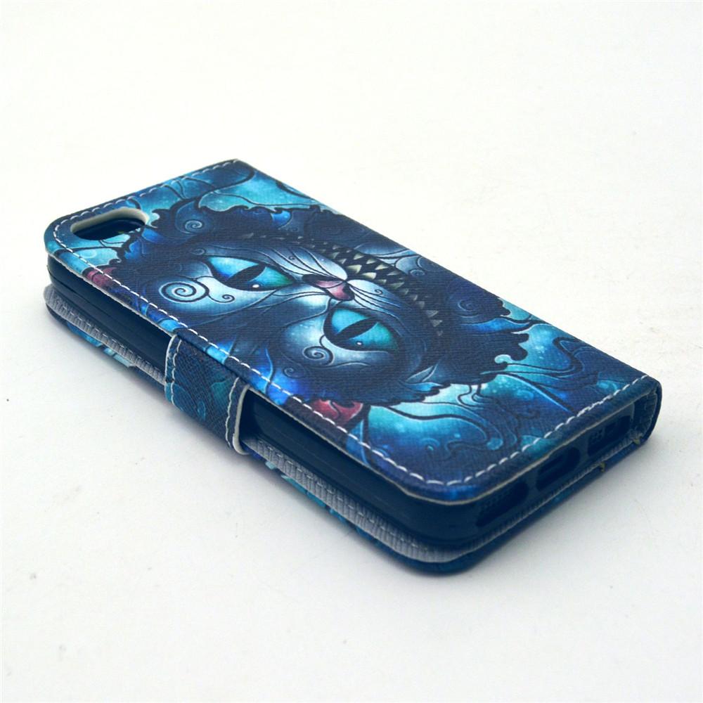 iPhone 5 5s SE case wallet leather case printed