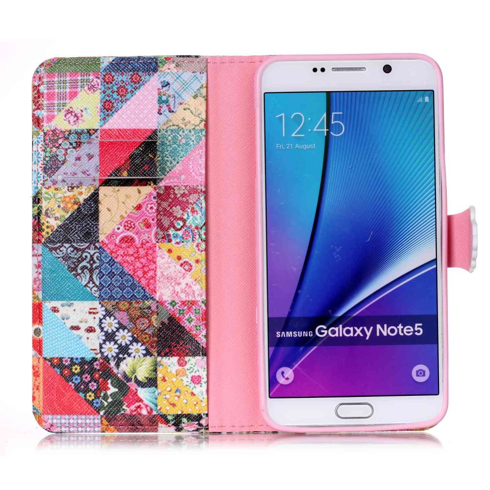 Galaxy NOTE 5 case wallet leather case printed