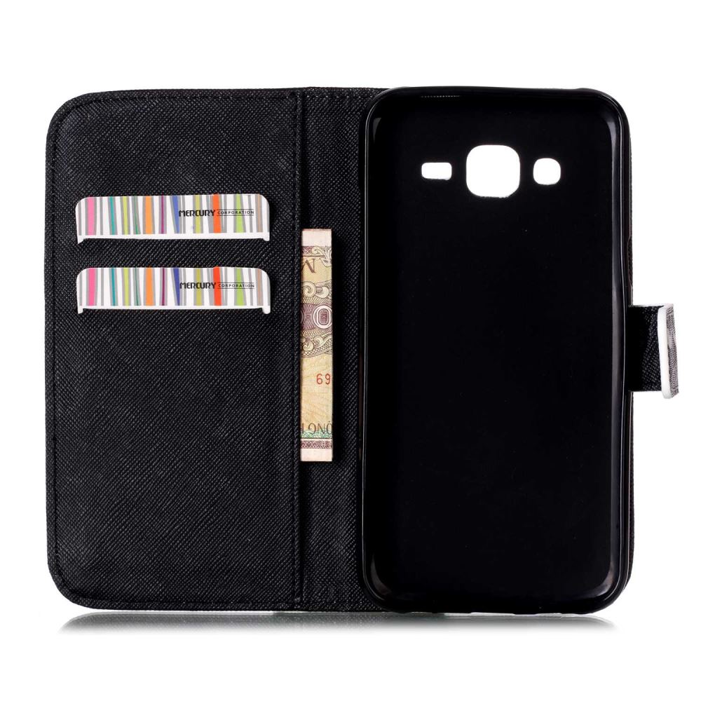 Samsung Galaxy J5 case wallet leather case printed