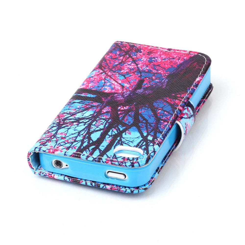 iPhone 4 4s case wallet leather case printed