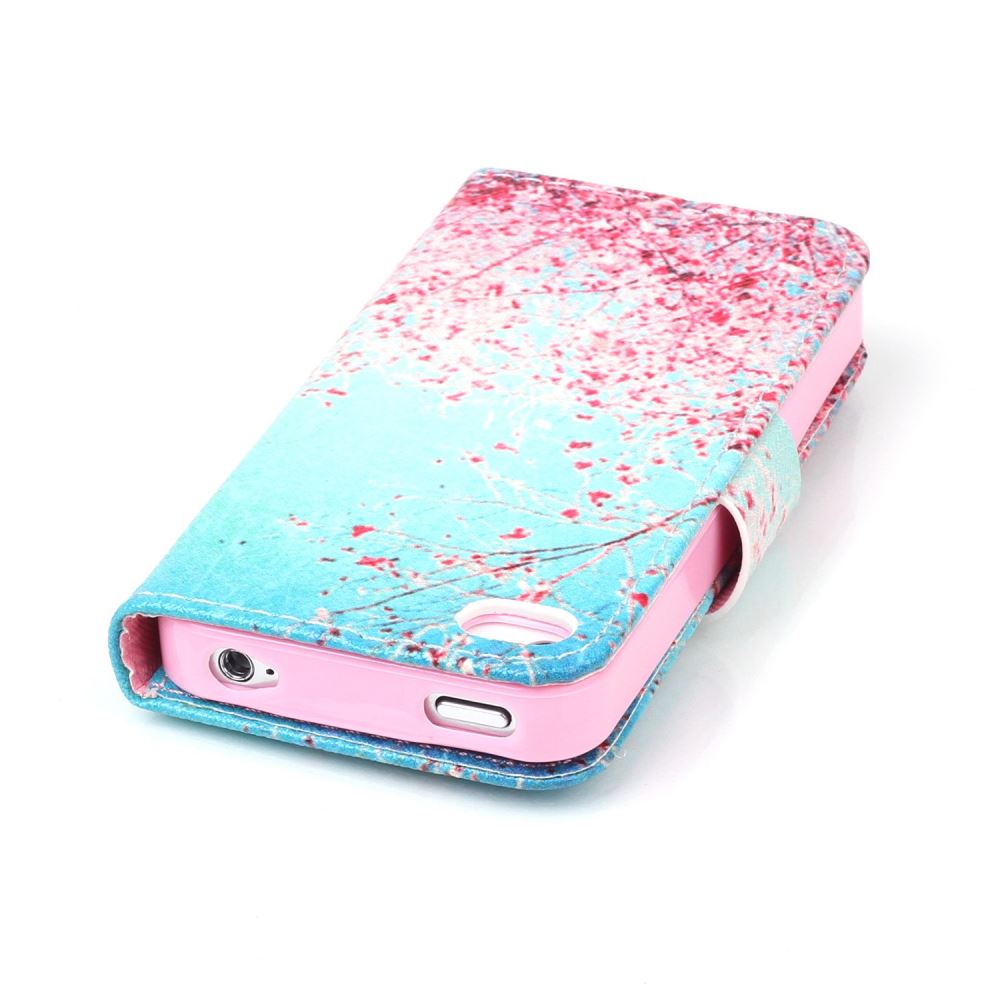 iPhone 4 4s case wallet leather case printed