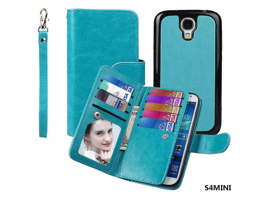 Galaxy S4 Mini detachable wallet leather case