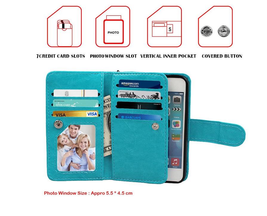 iPhone 5C detachable wallet leather case