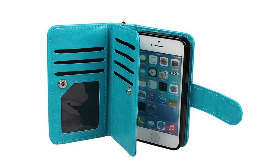 iPhone 5C detachable wallet leather case