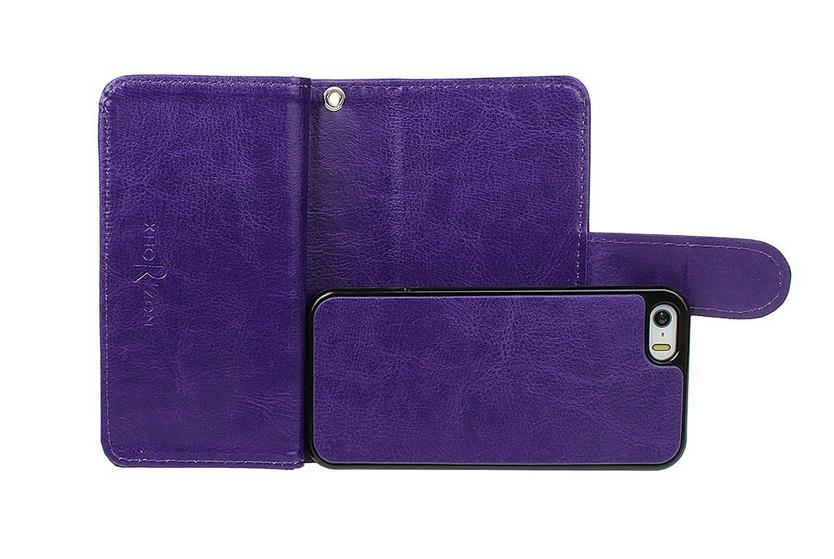 Iphone 5 5s se full wallet leather case detachable