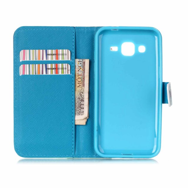 Samsung Galaxy J5 case wallet leather case printed