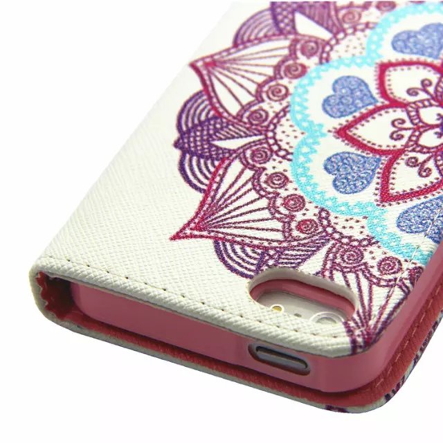 iPhone 5 5s SE case wallet leather case printed